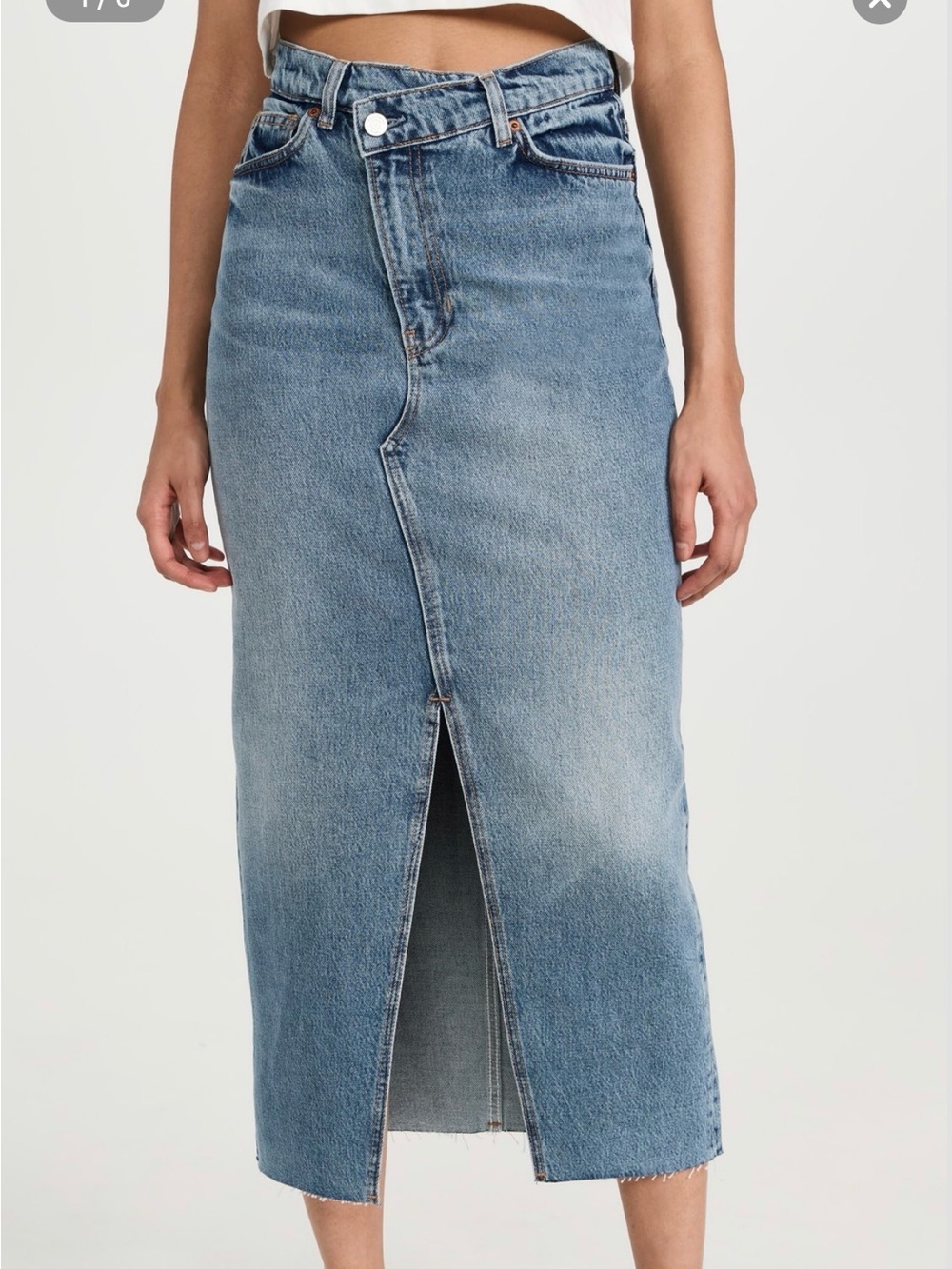 Reformation Y2K Nila Long Light Blue Denim Jeans